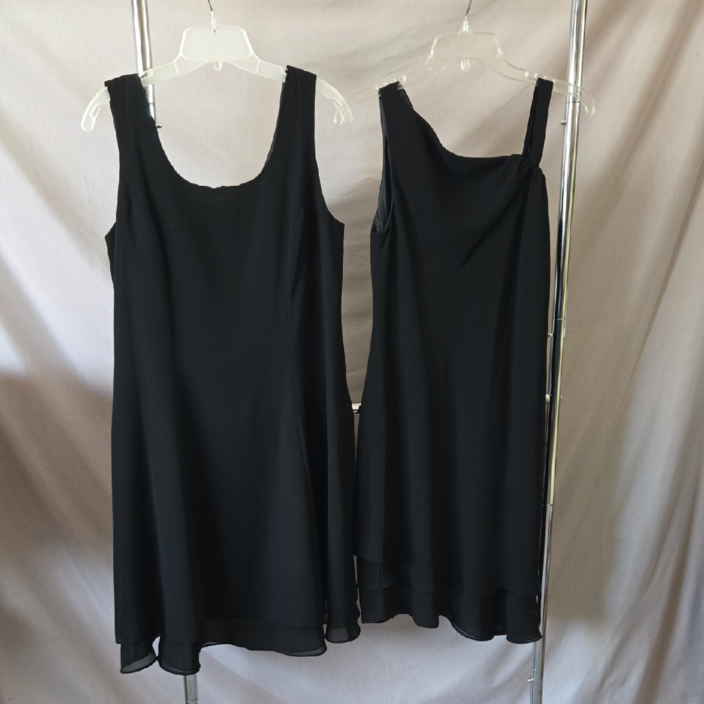 SD Collection Classic Black Sleeveless Midi Dress